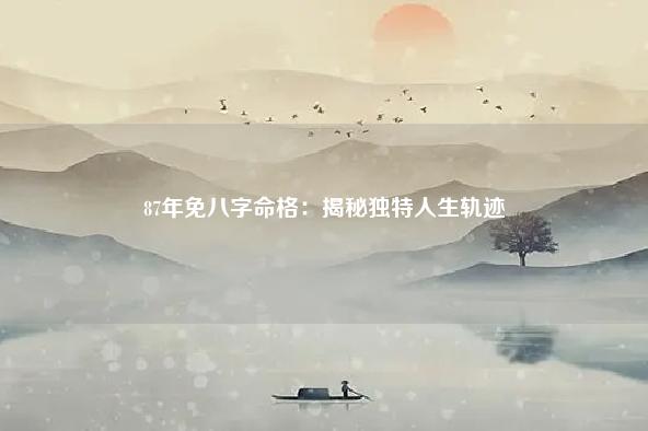 87年免八字命格:揭秘独特人生轨迹 流年 第1张 87年免八字命格:揭秘独特人生轨迹 流年 第1张